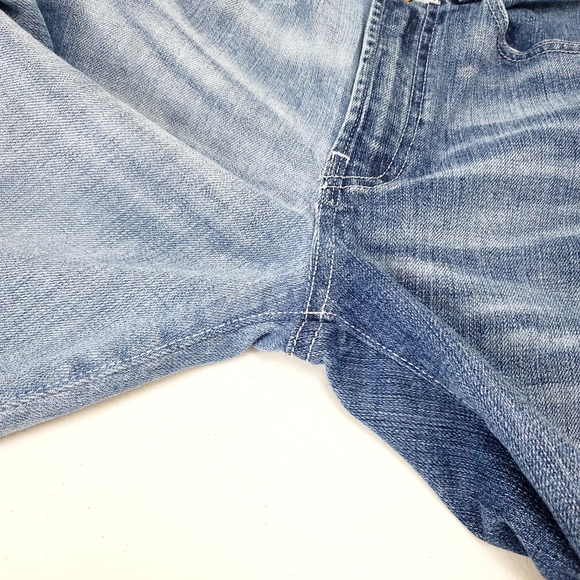 Jordache Size 26 Half & Half High Rise Vintage Crop Denim Blue Jeans - Picture 5 of 7